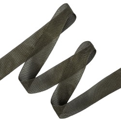 Окантовочная лента-бейка, цвет Тёмно-Серый 22мм (на отрез)  в Кайспийском