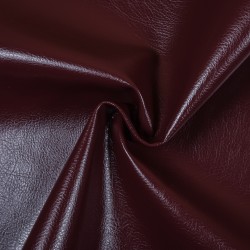Ткань Дерматин (Кожзам) для мебели, цвет Бордовый (на отрез)  в Кайспийском