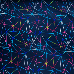 Ткань Оксфорд 210D PU, принт &quot;Неоновые треугольники&quot; (на отрез)  в Кайспийском