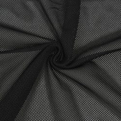 Трикотажная Сетка 75 г/м2, цвет Черный (на отрез)  в Кайспийском