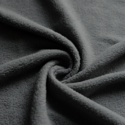 Ткань Флис Односторонний 130 гр/м2, цвет Серый (на отрез)  в Кайспийском