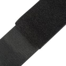 Контактная лента 100мм цвет Чёрный (велькро-липучка, на отрез)  в Кайспийском