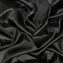 Ткань Атлас-сатин, цвет Черный (на отрез)  в Кайспийском