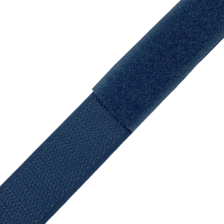 Контактная лента 25мм цвет Синий (велькро-липучка, на отрез)  в Кайспийском