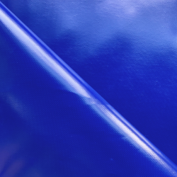 Ткань ПВХ 450 гр/м2, Синий (Ширина 160см), на отрез  в Кайспийском