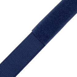 Контактная лента 25мм цвет Тёмно-Синий (Велькро-липучка), на отрез  в Кайспийском