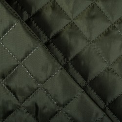 Стеганая подкладочная ткань с синтепоном (100гр/м2), цвет Хаки (на отрез)  в Кайспийском