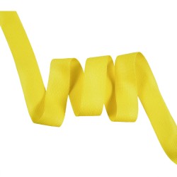 Окантовочная лента-бейка, цвет Жёлтый 22мм (на отрез)  в Кайспийском