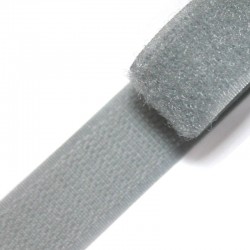 Контактная лента 25мм цвет Серый (велькро-липучка, на отрез)  в Кайспийском
